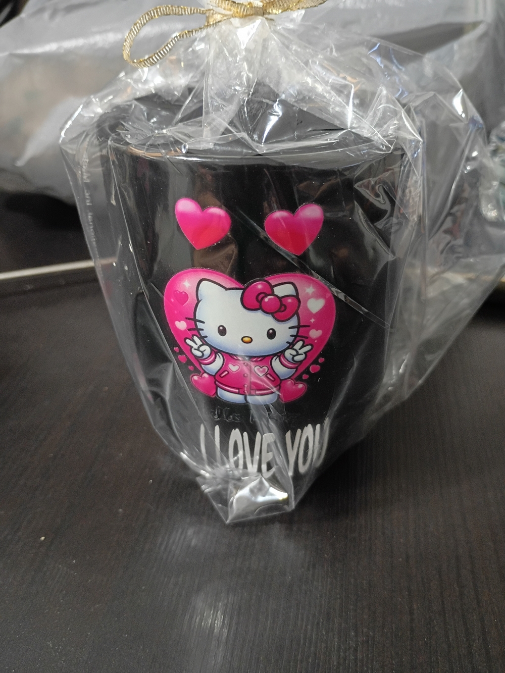 Sanrio Hello Kitty Black and Pink Heart Mug